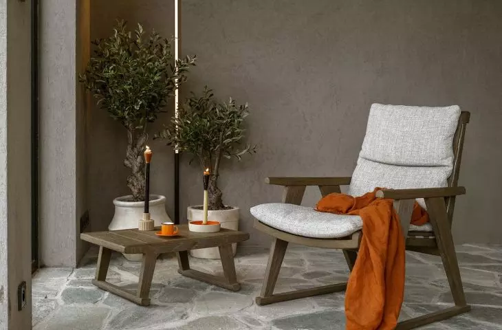 Wood can also be found in the form of furniture