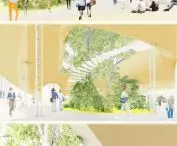 Municipal exhibition pavilion in Xicheng, Beijing - interior visualization  