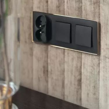 The architects made sure that even the switches and sockets are a decoration of the room