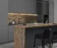 Juparana granite kitchen island