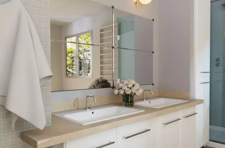Royal Beige agglomar bathroom countertop