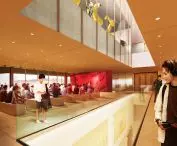 The Center for Collaborative Arts & Technology (CCAT) w Albuquerque (Nowy Meksyk) — wizualizacja foyer 