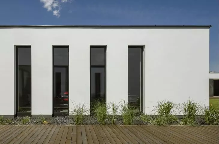 The garage will accommodate two cars