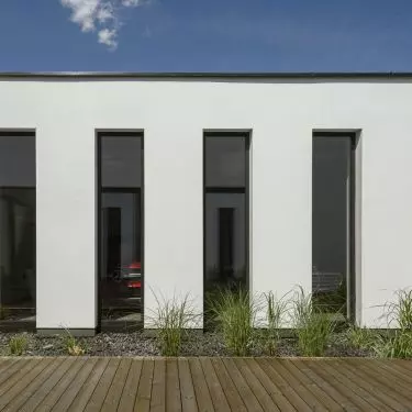 The garage will accommodate two cars