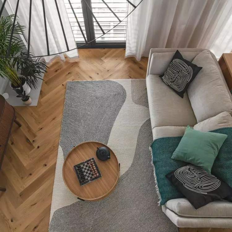 A special corner was created in the living room for plants