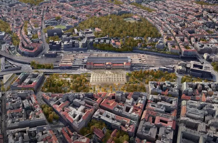 Nový Hlavák in Prague - bird's eye view, visualization 