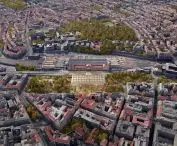 Nový Hlavák w Pradze — widok z lotu ptaka, wizualizacja 