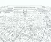 Nový Hlavák in Prague - hand drawing 