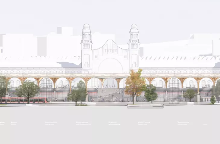 Nový Hlavák in Prague - view of the facade, visualization 
