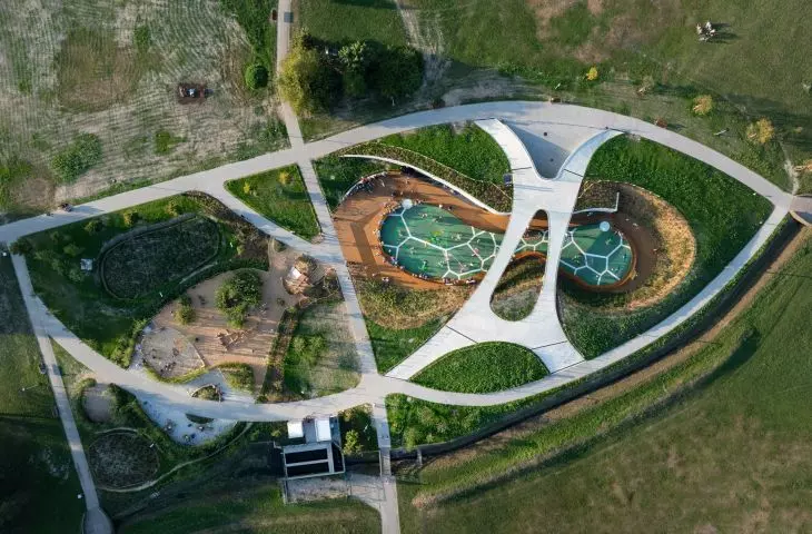 Tychy: Water playground in Jaworek Park