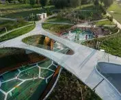Tychy: Water playground in Jaworek Park