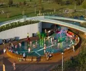 Tychy: Water playground in Jaworek Park