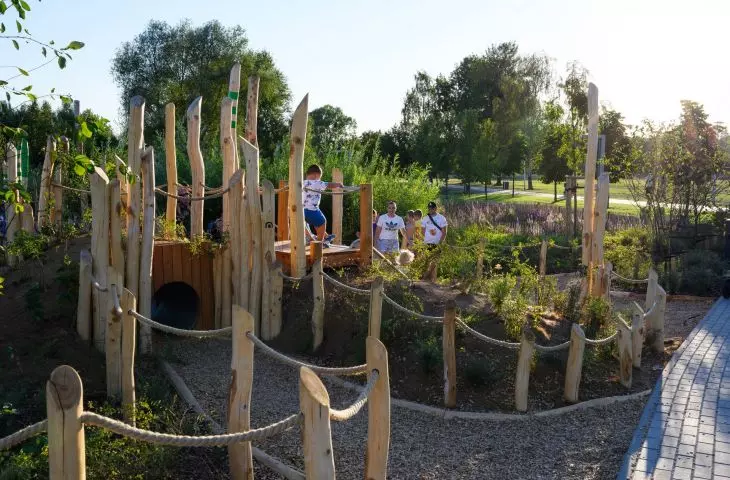 Tychy: Water playground in Jaworek Park