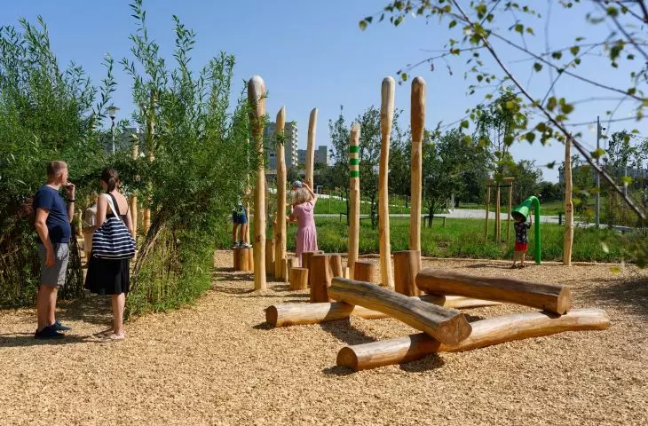 Tychy: Water playground in Jaworek Park