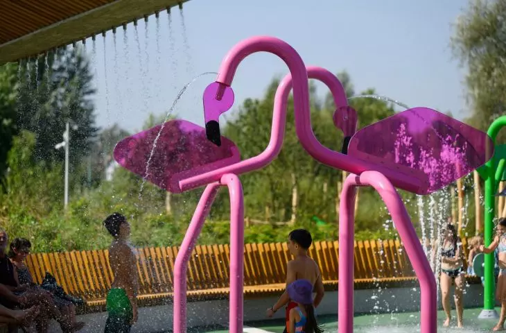 Tychy: Water playground in Jaworek Park