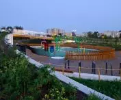 Tychy: Water playground in Jaworek Park