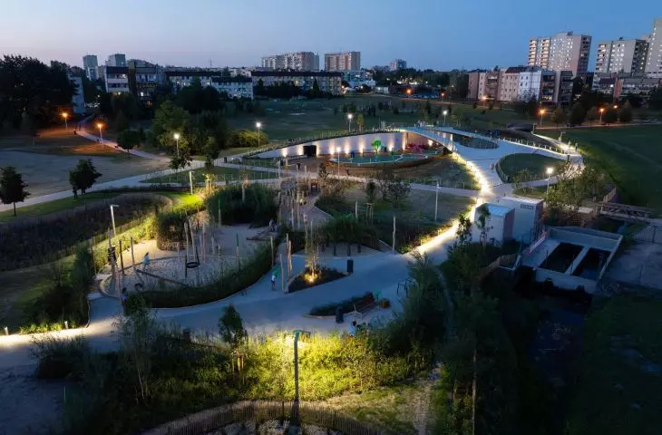 Tychy: Water playground in Jaworek Park