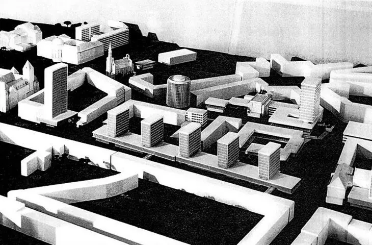 Plans for modernizing the center of Poznan from the 1960s