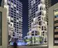 Pixel residential development on Reem Island in Abu Dhabi - night view