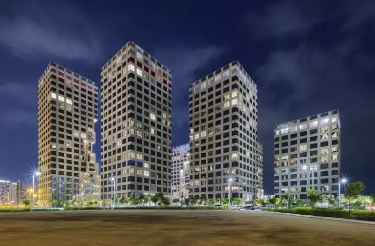 Abu Dhabi's Pixel residential complex has been developed in Makers District, a new neighborhood on Reem Island.