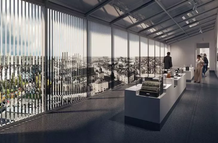 Visualization of the balcony adaptation for the Warsaw Ghetto Museum
