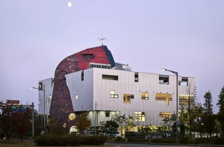 Yeongjongdo Island Church - the facility is located in the developing Jung residential area