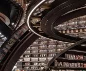 A bookstore in Huai'an, in China's Jiangsu province - books reach from floor to ceiling