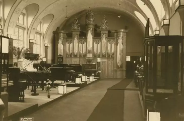 Betonhaus jako hala instrumentów muzycznych podczas Powszechnej Wystawy Krajowej w 1929 roku