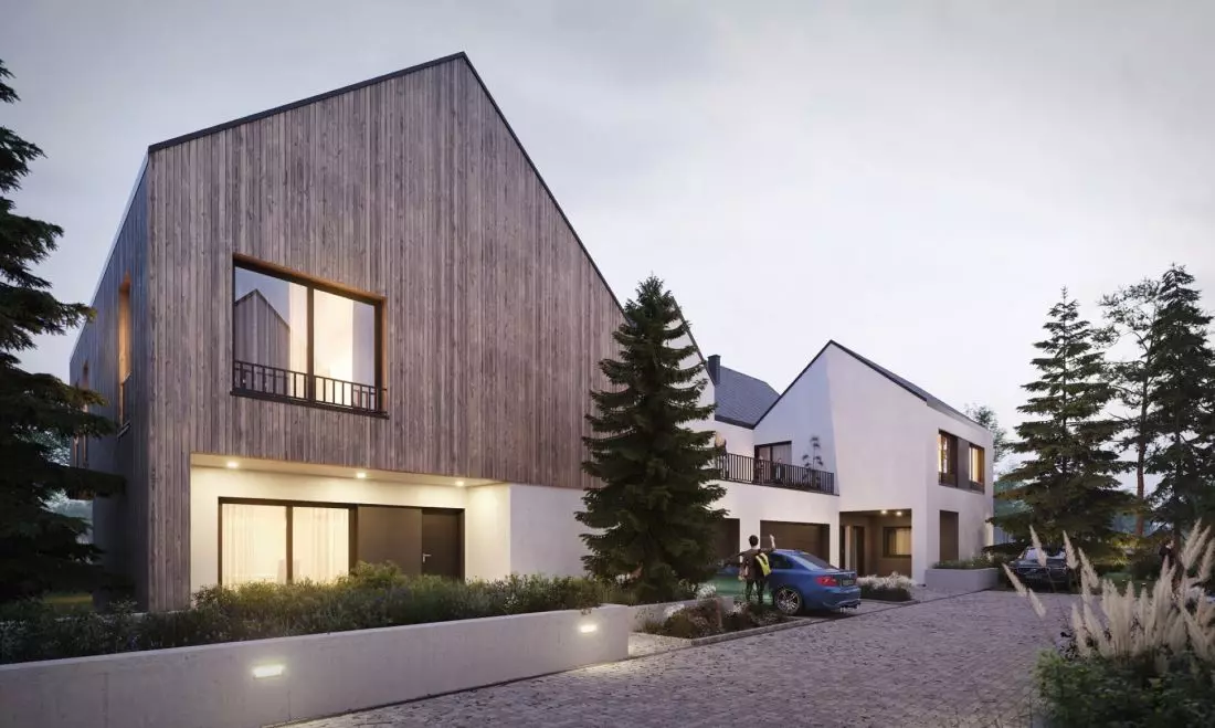 Osiedle domów Zendo Wilanów, © Grupa Plus Architekci