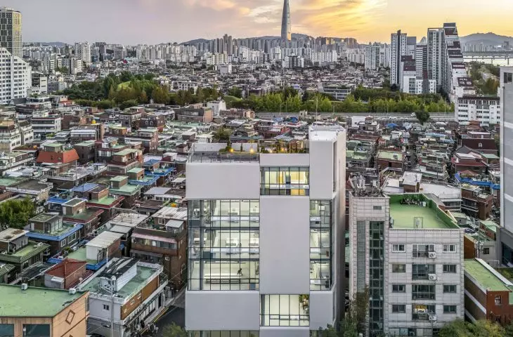 Urban Lining building in Gangdong district - bird's eye view 