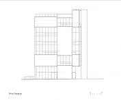 Budynek Urban Lining w dzielnicy Gangdong — widok na fasadę 