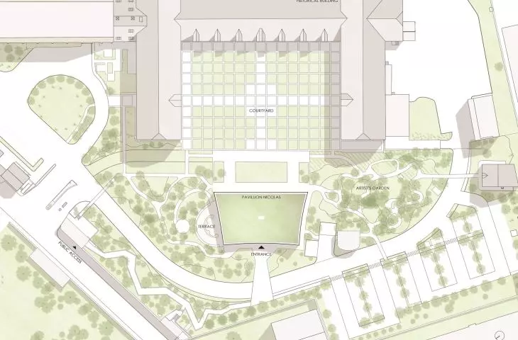Nicolas Ruinart pavilion in Reims, Champagne - master plan