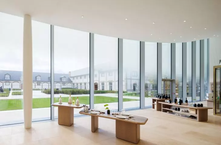 Nicolas Ruinart Pavilion in Reims, Champagne - interior view 
