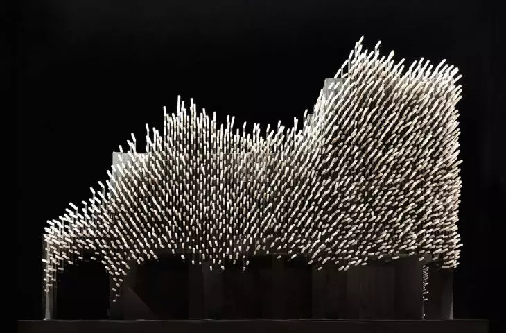 Thailand's Modern Aluminium Museum (MoMA) - a model showing the building's facade