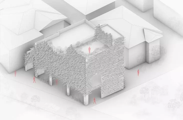 Thailand's Museum of Modern Aluminum (MoMA) - isometric view 