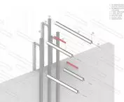 Thailand's Museum of Modern Aluminum (MoMA) - a diagram of the arrangement of aluminum profiles 