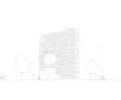 Thai Museum of Modern Aluminum (MoMA) - north elevation drawing 