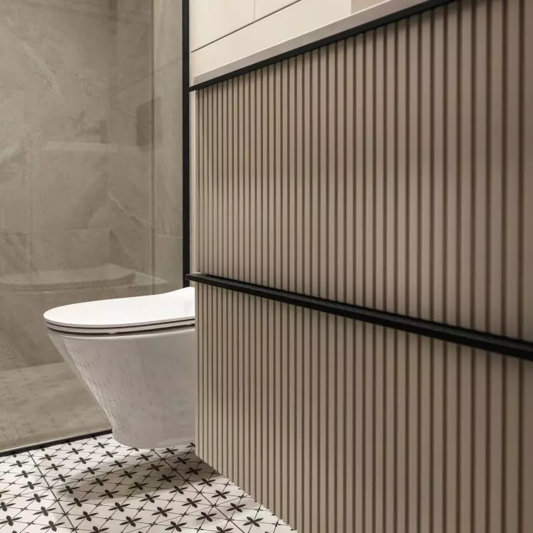 Fluted fronts add a modern touch
