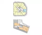 Apartamentowiec Arborescence w Angers, we Francji — rzut piątego piętra 