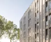 Apartamentowiec Arborescence w Angers, we Francji — widok elewacji 