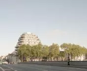 Apartamentowiec Arborescence w Angers, we Francji — widok z ulicy 