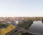 Apartamentowiec Arborescence w Angers, we Francji — widok z lotu ptaka 