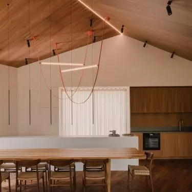 The ceiling was covered with wood