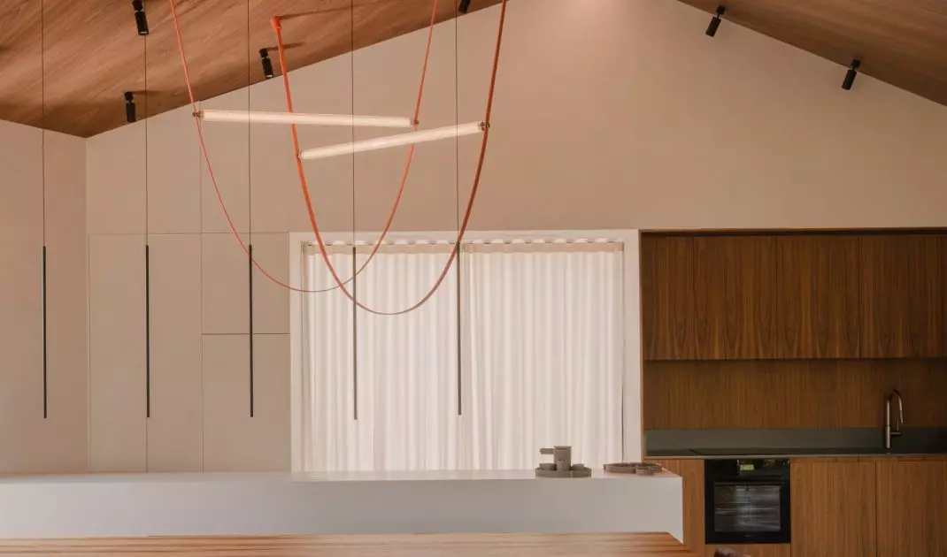 The ceiling was covered with wood