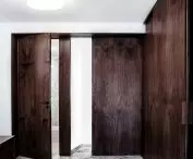 Black and white interior of a house in Kiekrz