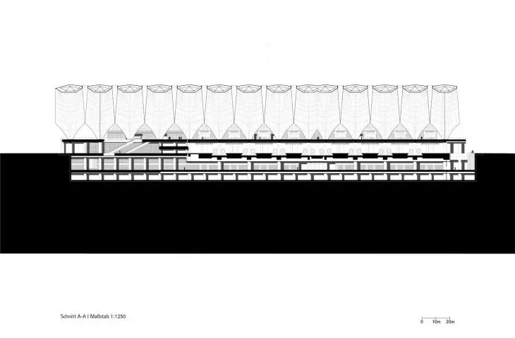 Nanchang East Railway Station - longitudinal cross-section  