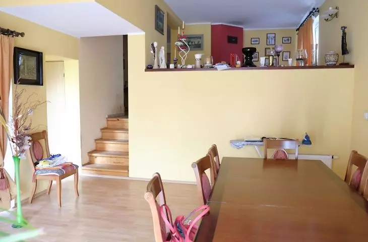 Black and white interior of a house in Kiekrz