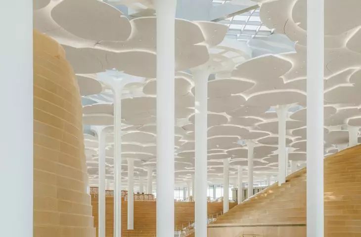 Library in Tongzhou, Beijing - a view of an interior nearly 16 meters high