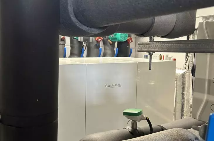 Boiler room equipped with Buderus brand equipment
