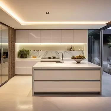 Furniture fronts finished in high gloss